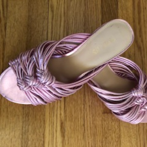 Rachel Zoe Wren Pink Metallic Slides - Picture 5 of 7
